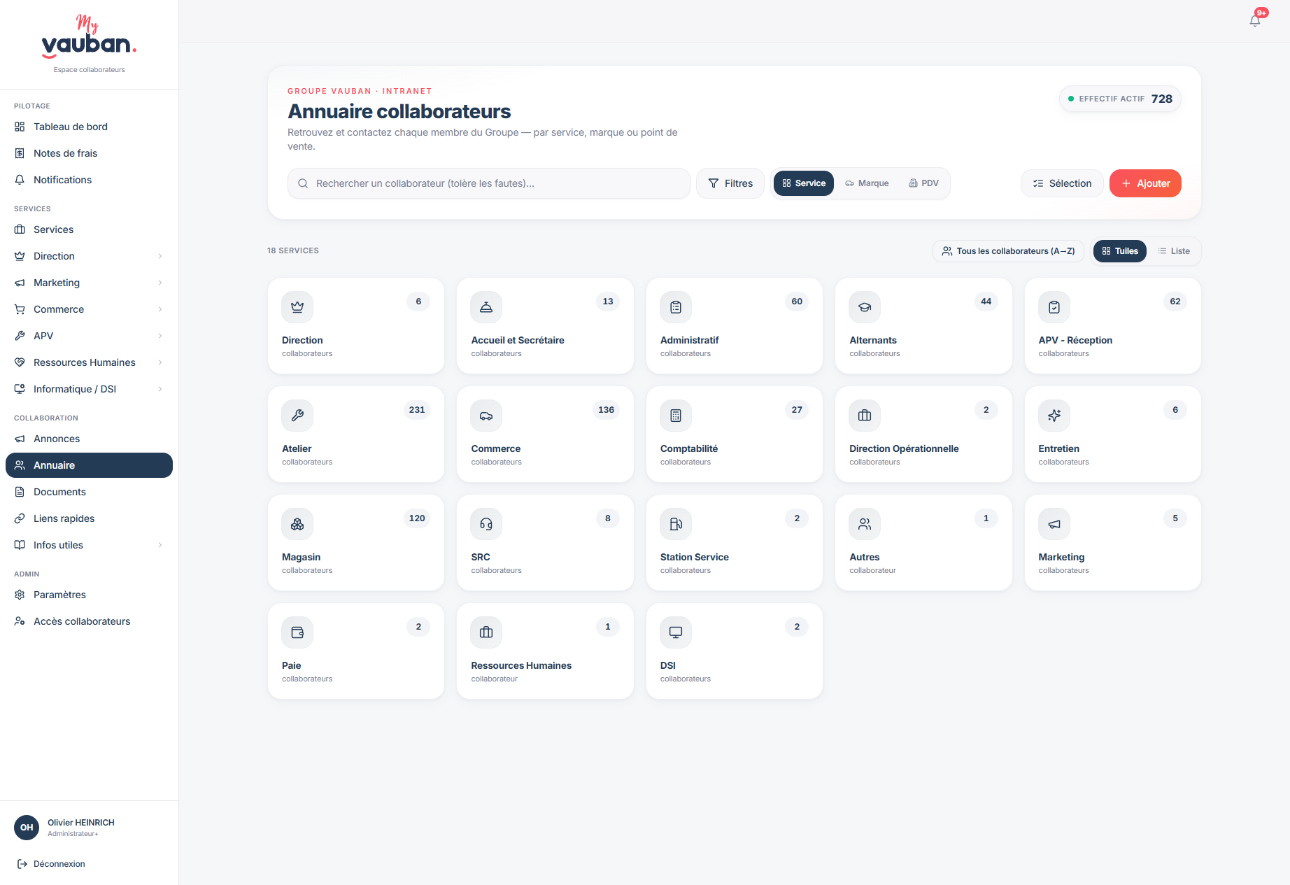 Intranet Vauban — Des outils métier conçus autour des usages réels — visuel 2