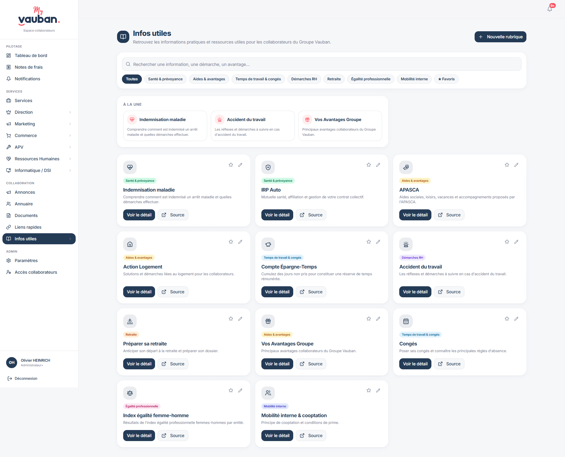 Intranet Vauban — Des outils métier conçus autour des usages réels — visuel 3