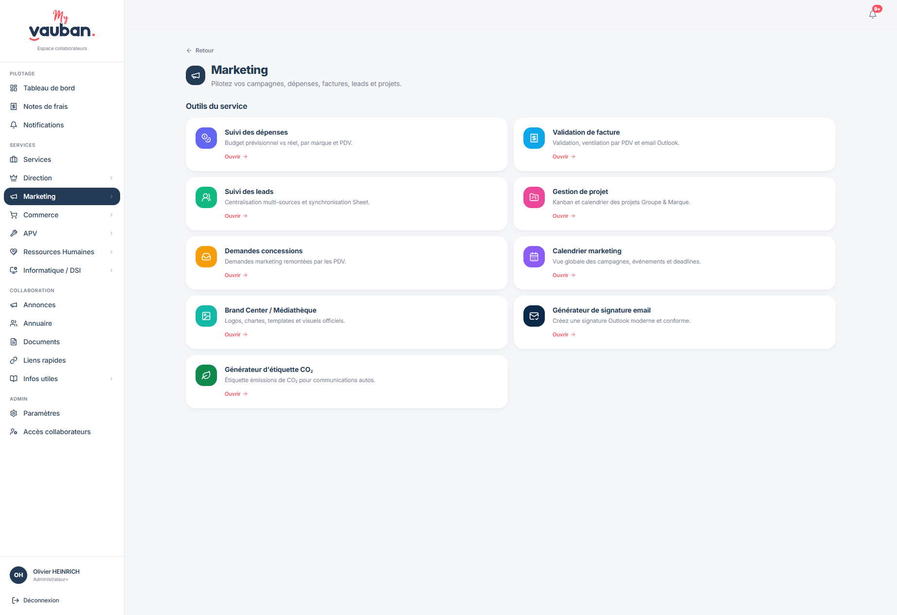 Intranet Vauban — Des outils métier conçus autour des usages réels — visuel 4